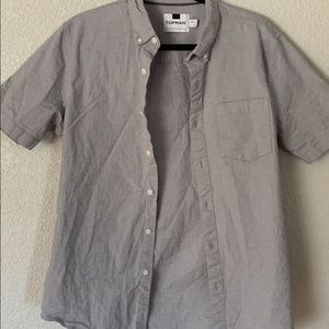 NORDSTROM TOPMAN gray men’s medium button up shirt